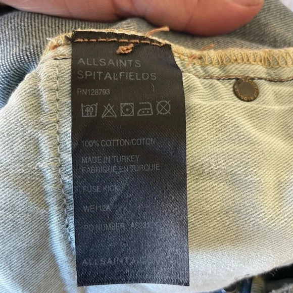 All Saints distressed denim in jacks place fuse kick - Picture 8 of 10